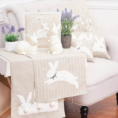A White Bunny Bums Applique Runner.
