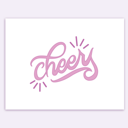 White Cheers Card