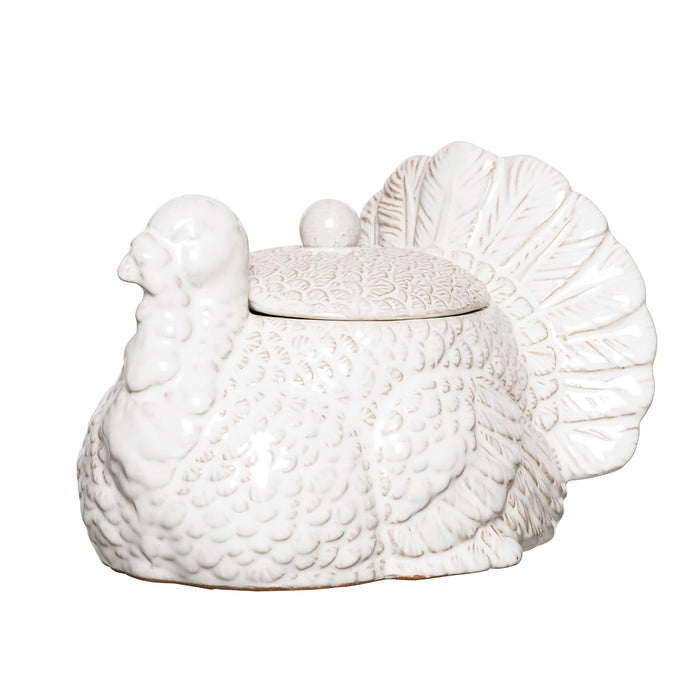A White Turkey Cookie Jar.