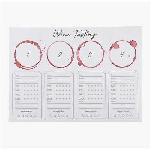 Wine Tasting Placemat 24 Pack