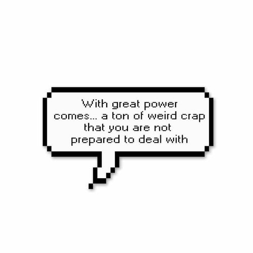 With great power comes great responsibility? Sticker - Stickers | STICK IT UP