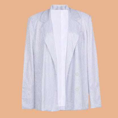 Women's Dazzling Sequin Blazer Set Stylish Evening Wear High-Quality Fabric