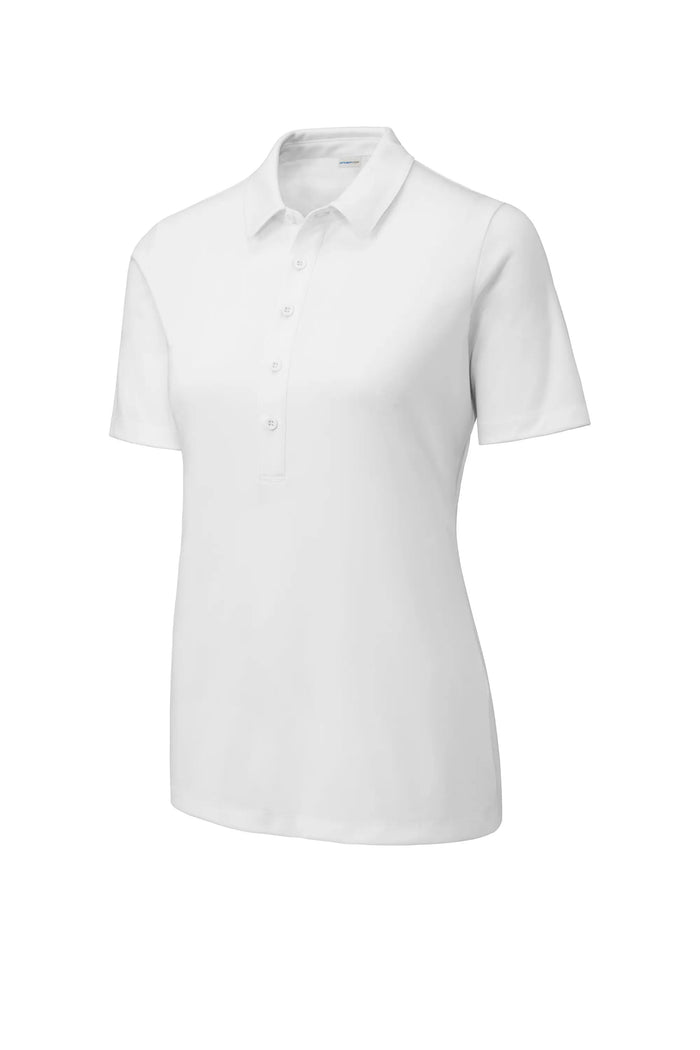Women's White Polyester Interlock Moisture Wicking Referee Shirt