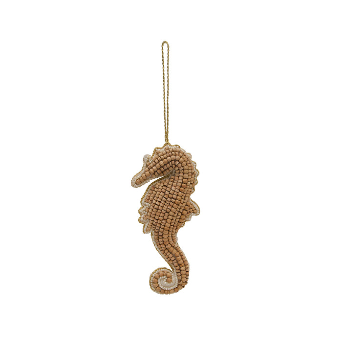 A Wood Bead Seahorse Ornament.